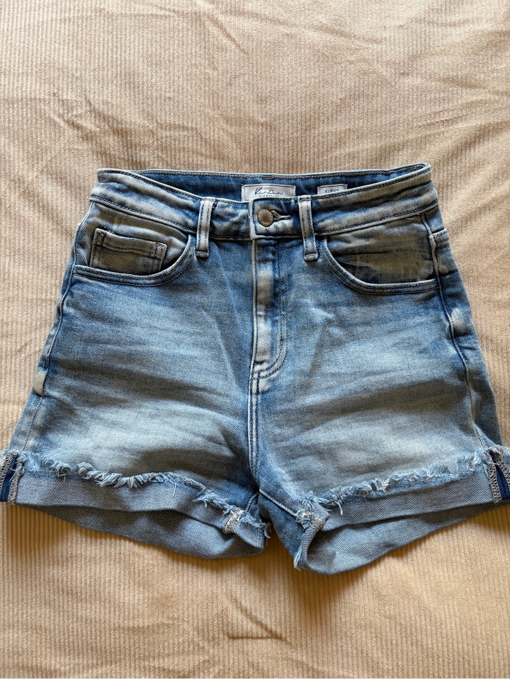 KanCan Signature Women’s Light Blue Denim Cutoff Shorts